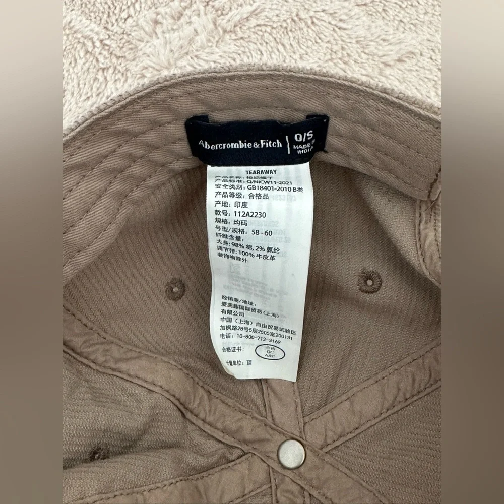 Abercrombie & Fitch Brown Corduroy Baseball Hat - Picture 4 of 6